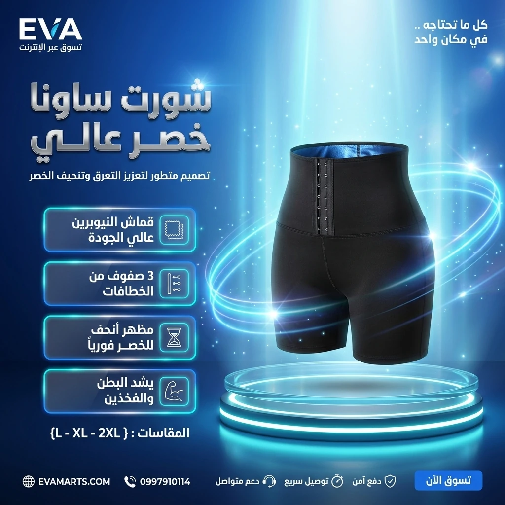 شورت ساونا خصر عالي